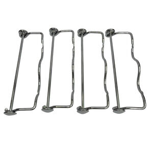 Lot of 4 Chrome Wall-Mounted Guest Towel Holders Approx 13 in